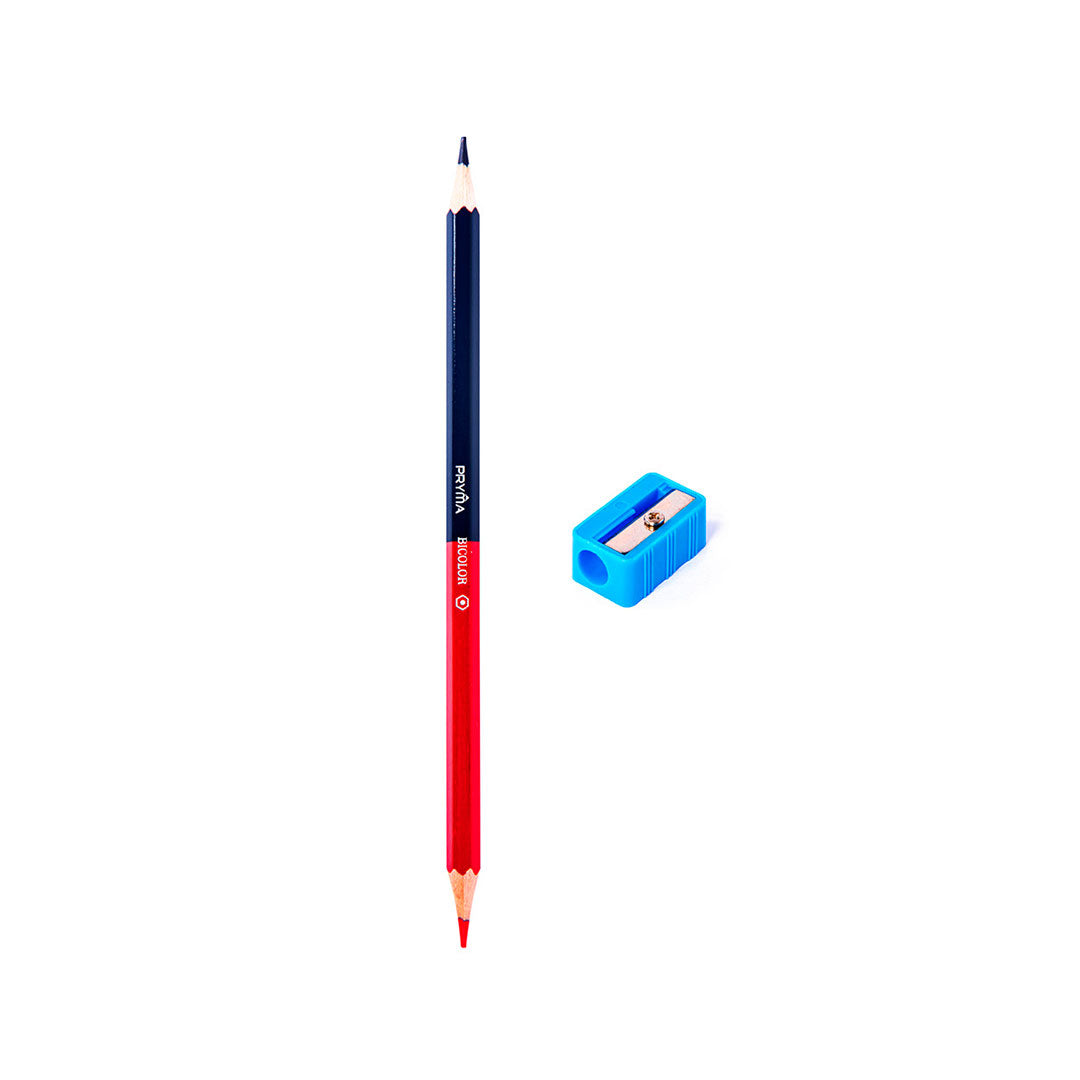 Matita Bicolore Rosso-Blu Con Temperino