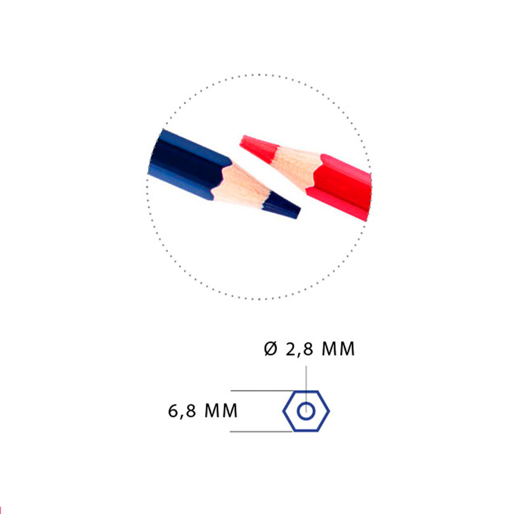 Matita Bicolore Rosso-Blu Con Temperino
