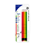 Matita Grafite Con Gomma Hb 4 pz Fluo