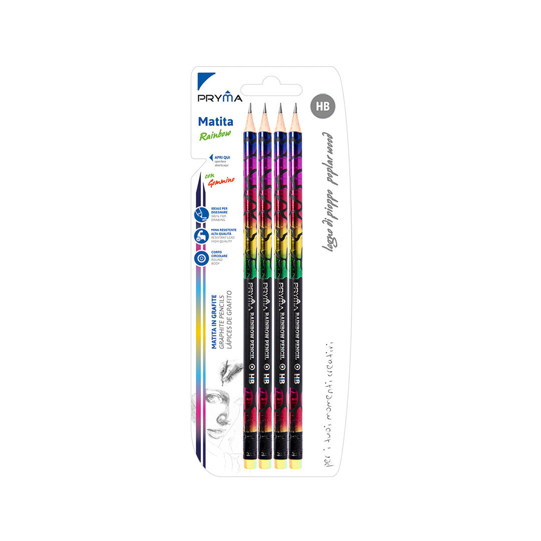 Matita In Grafite Rainbow Con Gommino