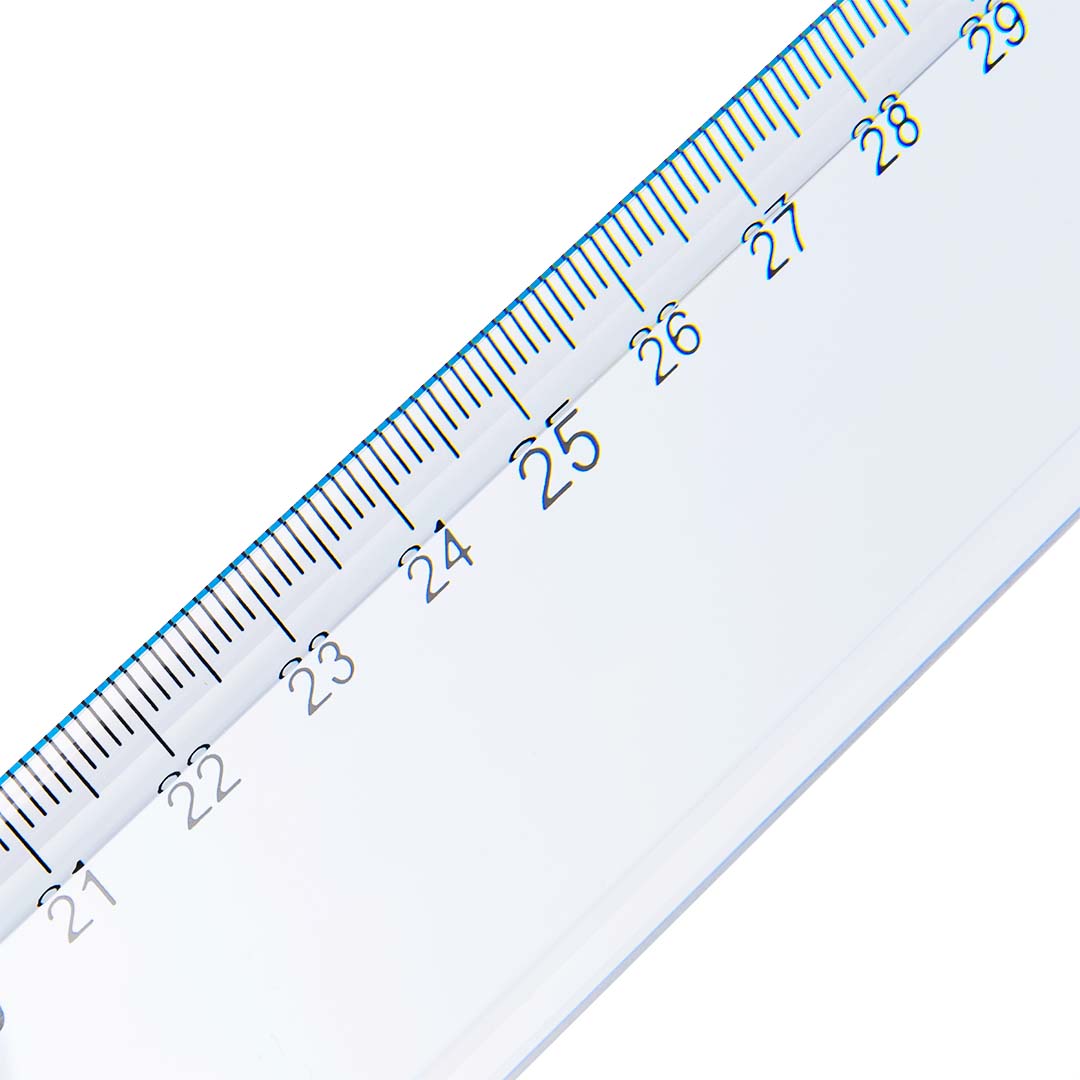 Riga Trasparente In Plastica Per Disegno Tecnico 40 cm