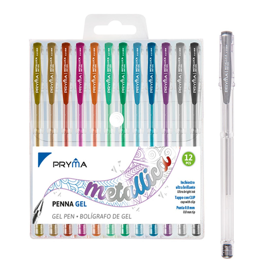 Set 12 Penne Gel Metallic