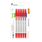 Penna a Sfera Handy con Fusto Trasparente, Punta da 1 mm – Rosso