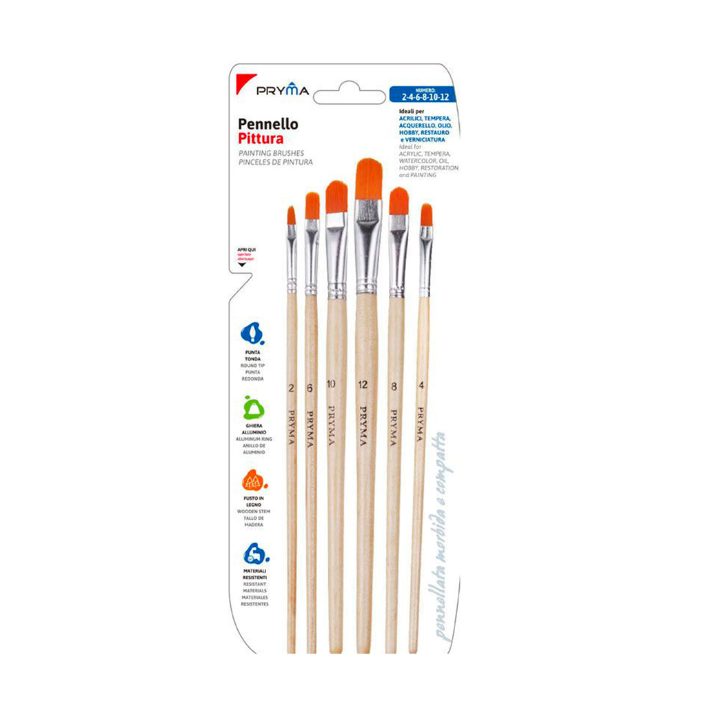 Set Pennelli Da Pittura Punta Tonda – 6