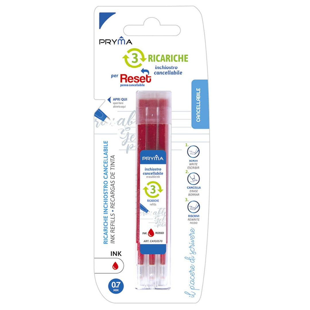 Ricariche per Penna Reset Cancellabile Termica Gel 0,7 mm