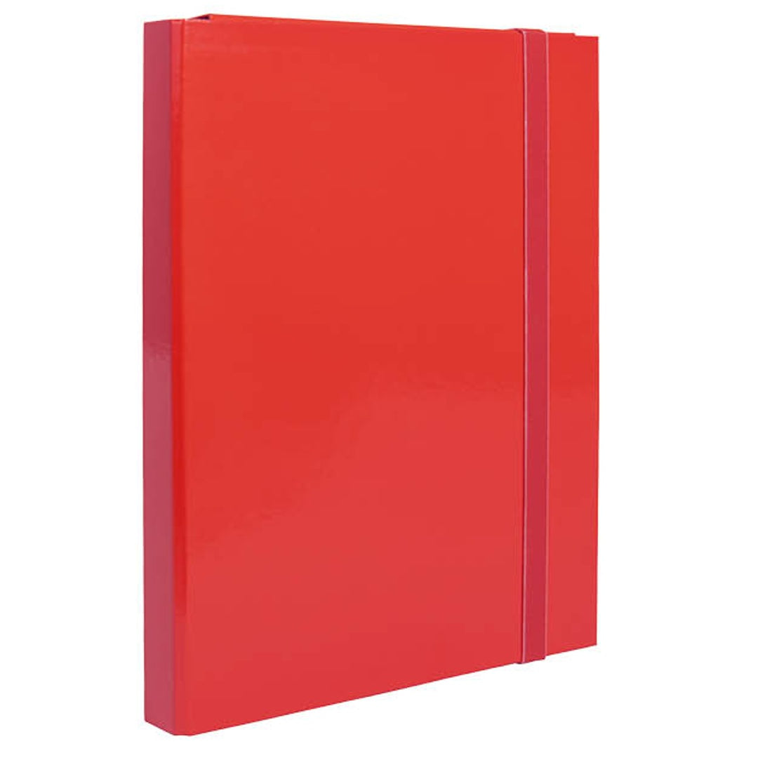 Cartella con Elastico Piatto – rosso d3