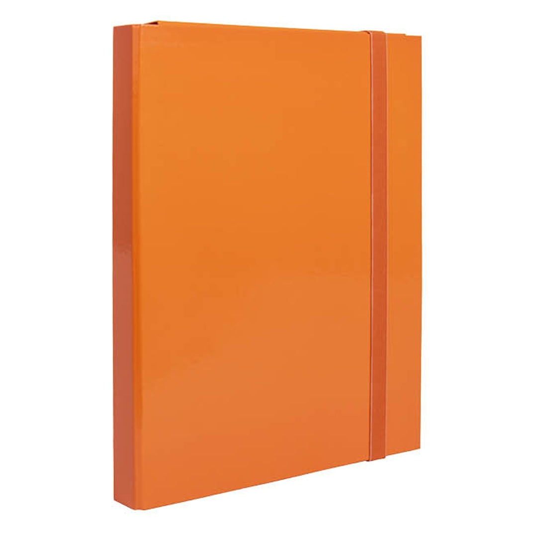 Cartella D3 con Elastico Piatto – Arancione