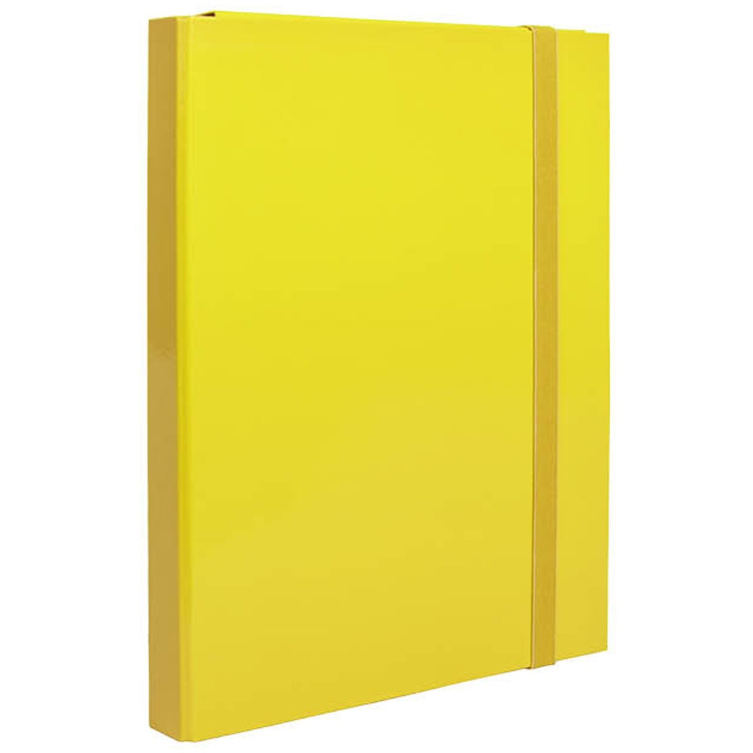 Cartella D3 con Elastico Piatto – Giallo
