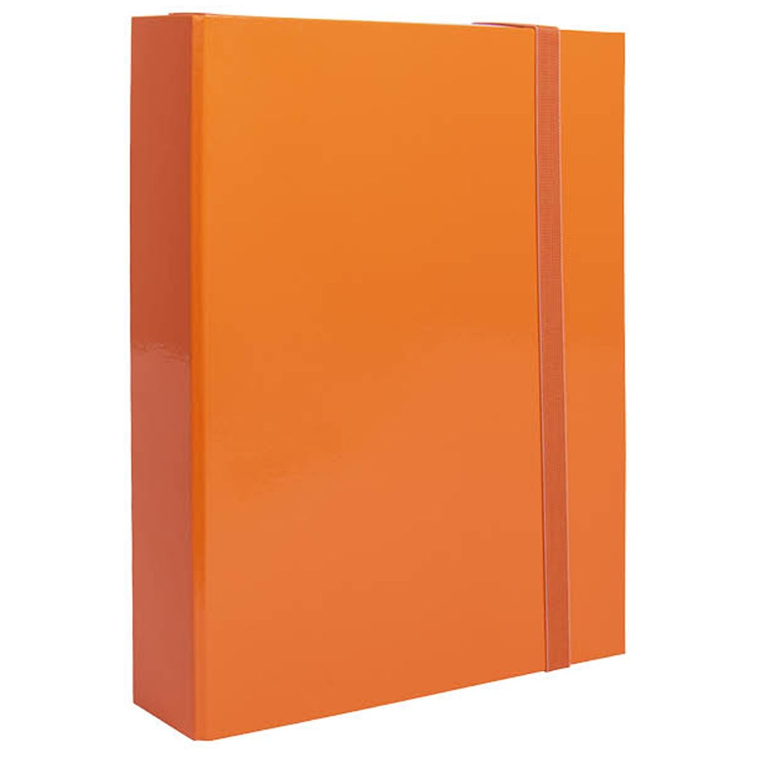 Cartella con Elastico Piatto – arancione d7