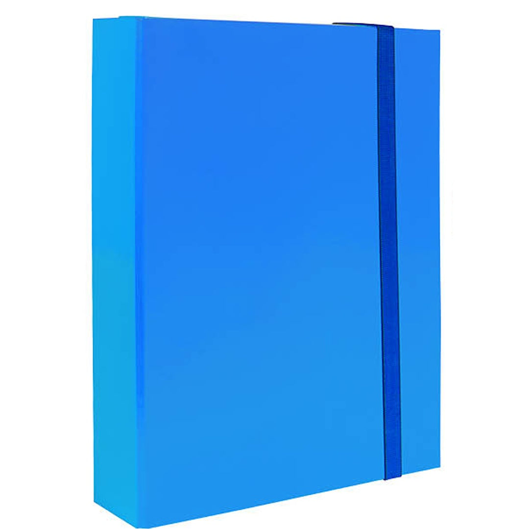 Cartella 3 Lembi con Elastico Piatto D7 – Azzurro