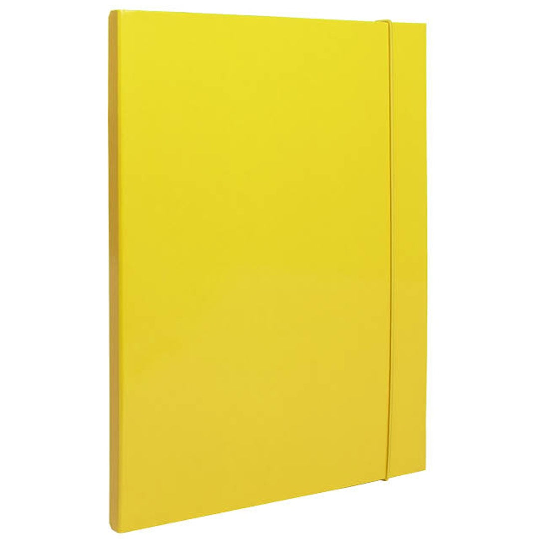 Cartella 3 Lembi con Elastico Tondo D1 Giallo