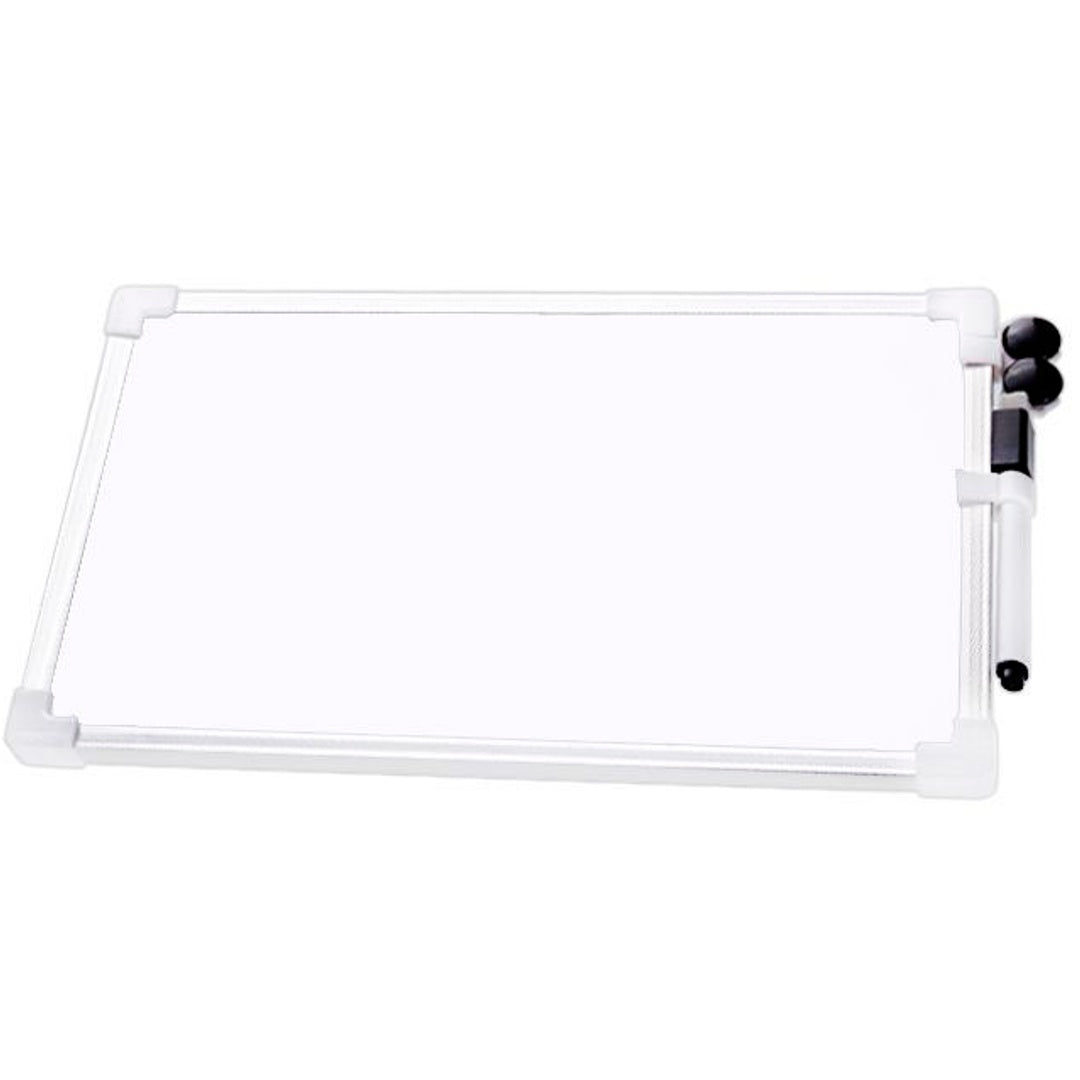 Lavagna Bianca Magnetica con Cornice in Alluminio – 35x50
