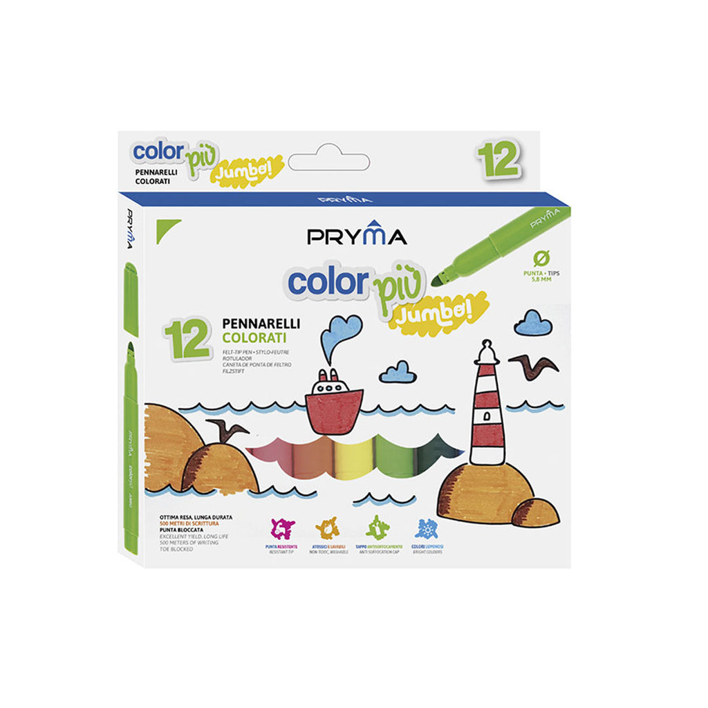Pennarelli Color Piu Jumbo 12 pz