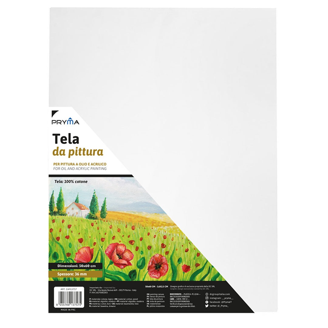 Tela per Pittura Altezza di 3,6 cm – 50x60