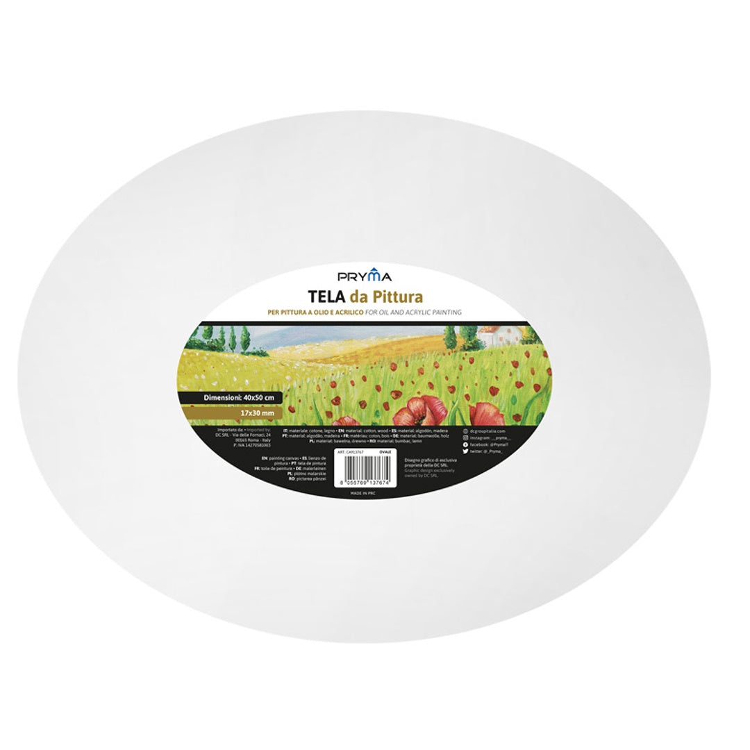Tela da Pittura Ovale – 40x50 superficie 100%