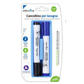 Cancellino per Lavagna Bianca + 2 Pennarelli Cancellabili (Blu e Nero)