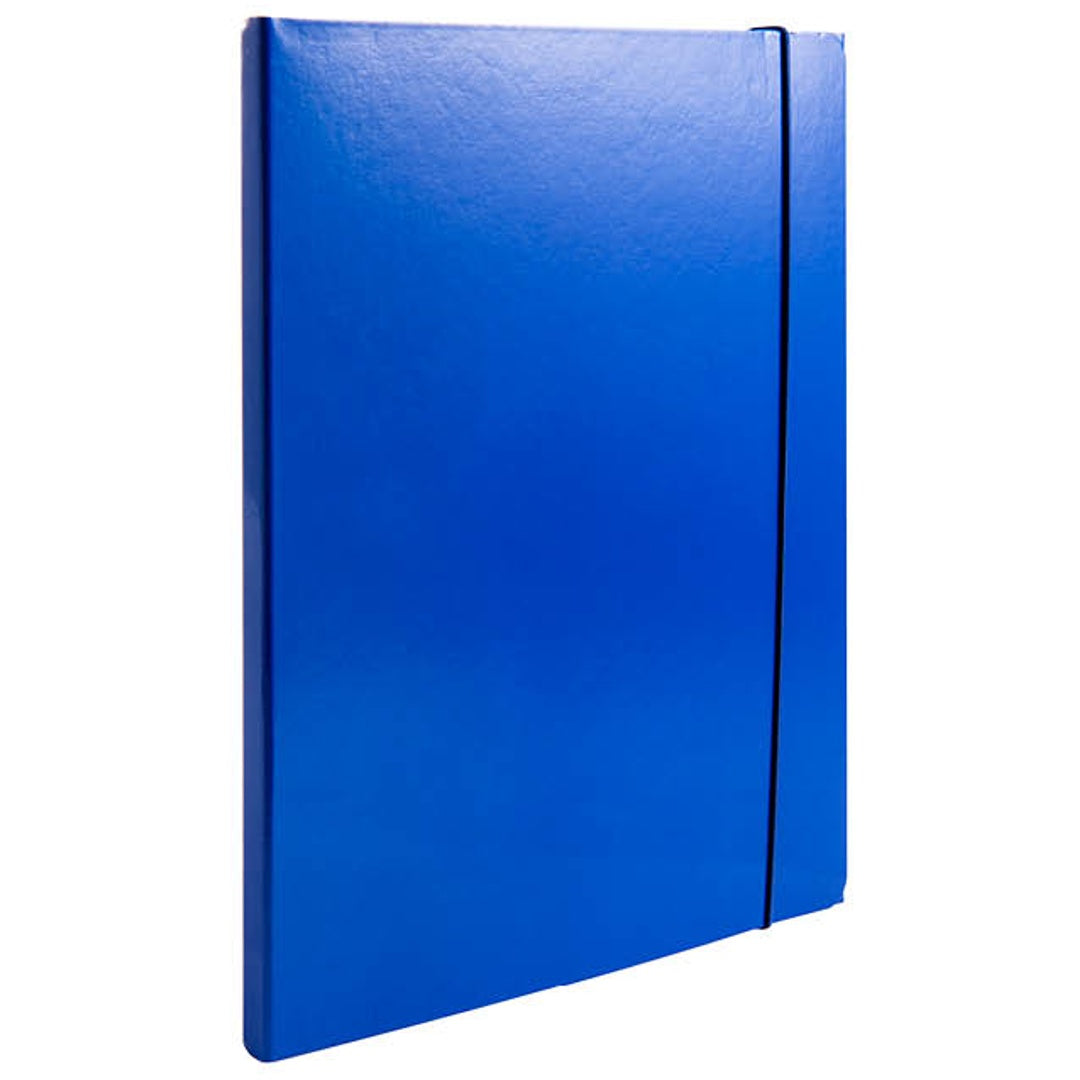 Cartella 3 Lembi con Elastico Tondo D1 Blu