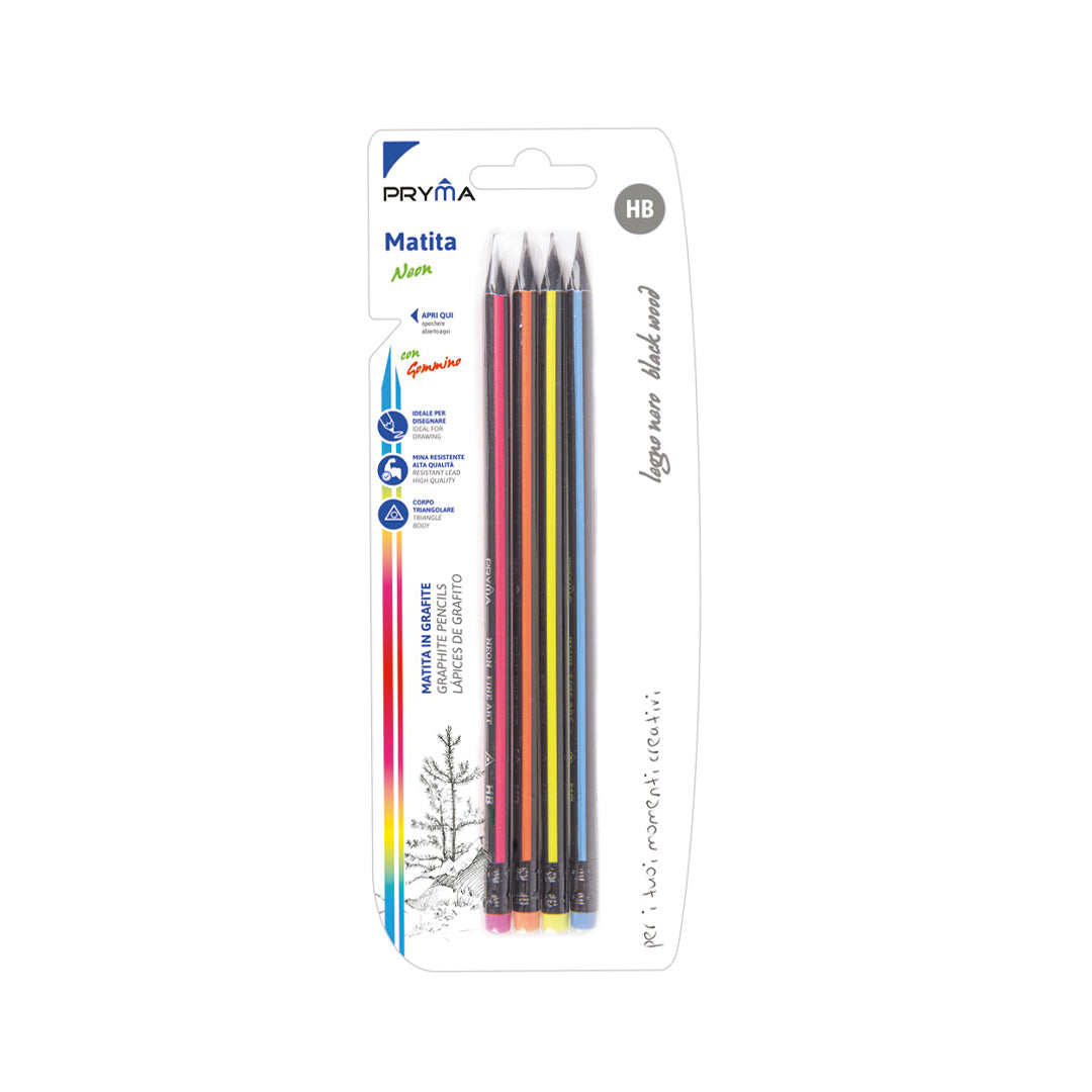 Matita Grafite Hb 4 pz Neon