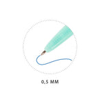 Penna Sfera Crystal Pastel 0.5Mm 5 pz Blu