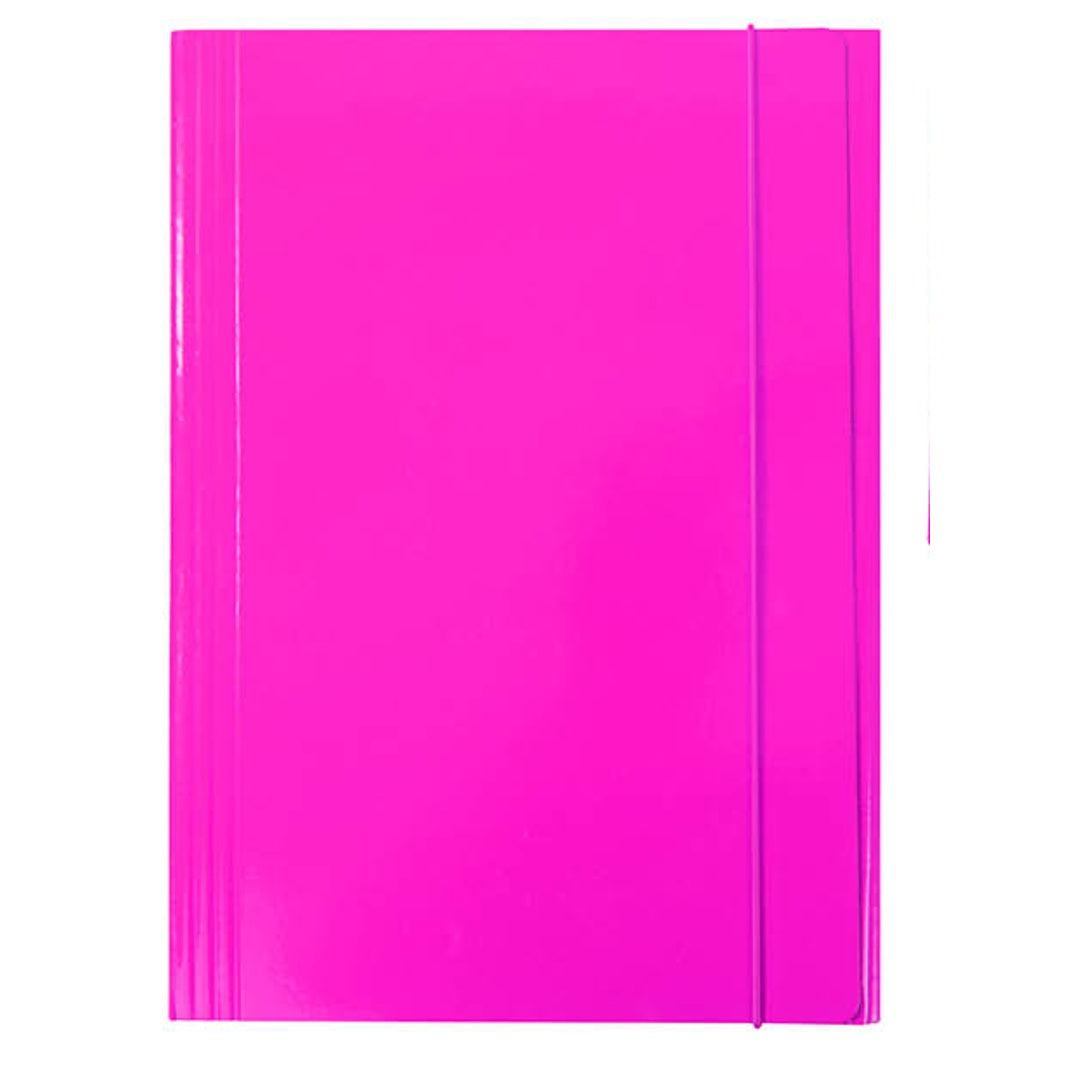Cartellina 3L con Elastico – Cartella Rigida Colore – Fucsia