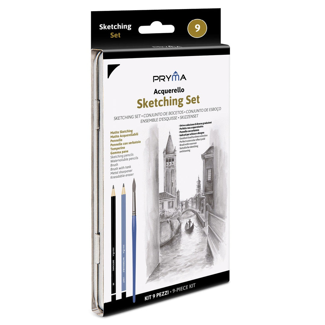 Set Matite Sketching Acquerellabili 9 Pezzi