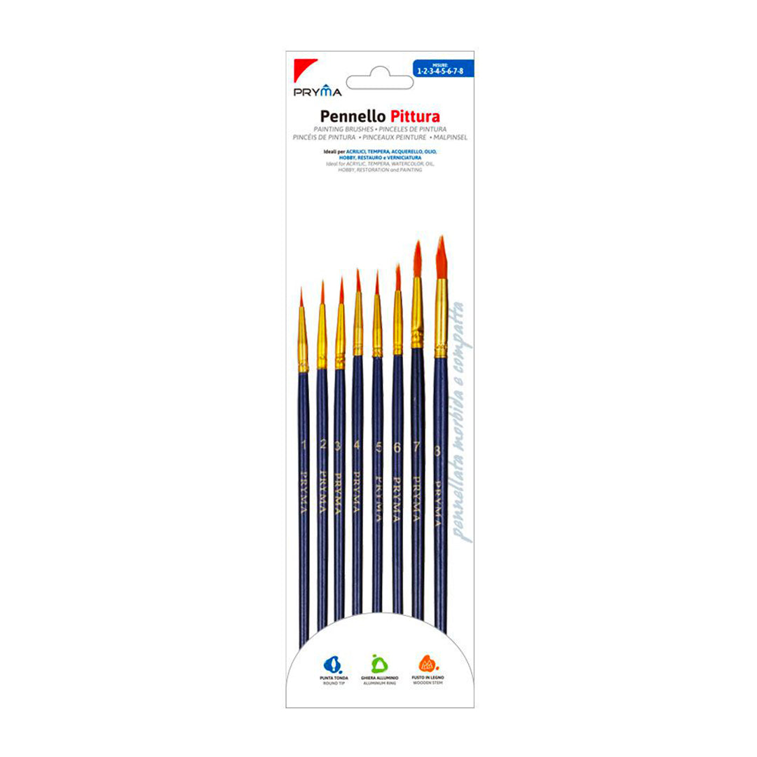 Set Pennelli Da Pittura Punta Tonda – 8