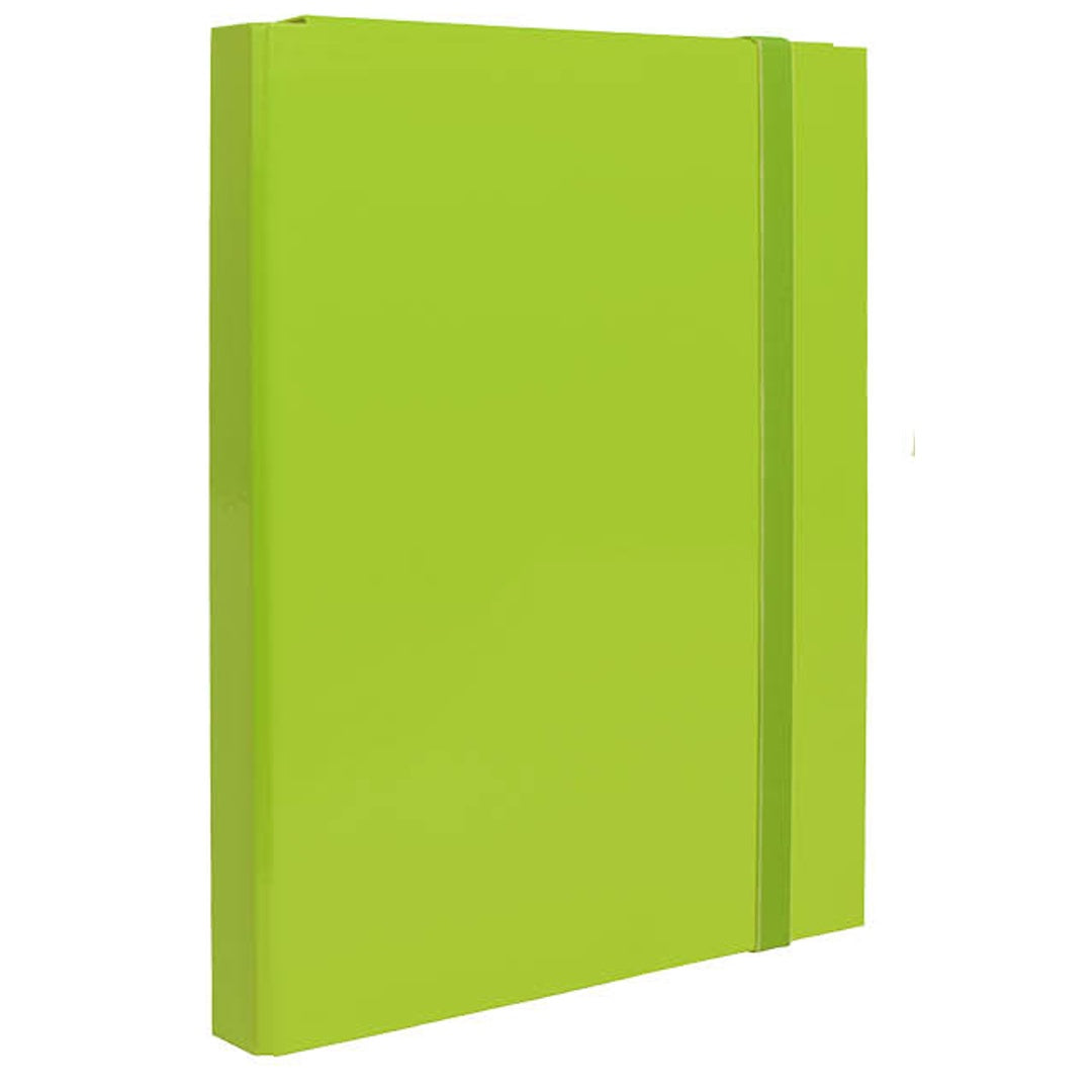 Cartella con Elastico Piatto – verde chiaro d3