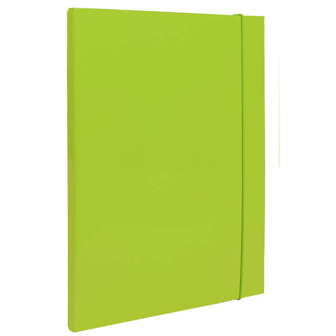 Cartella 3 Lembi con Elastico Tondo D1 Verde