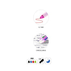 Penna Gel Cancellabile Reset Multicolore 4 Colori Diversi In 1 0.7 mm