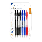 Penna Sfera Scatto Click 1Mm 6 pz Colori Assortiti