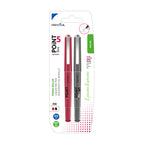 Penna Roller Point 5 0.5Mm 2 pz Nero-Rosso
