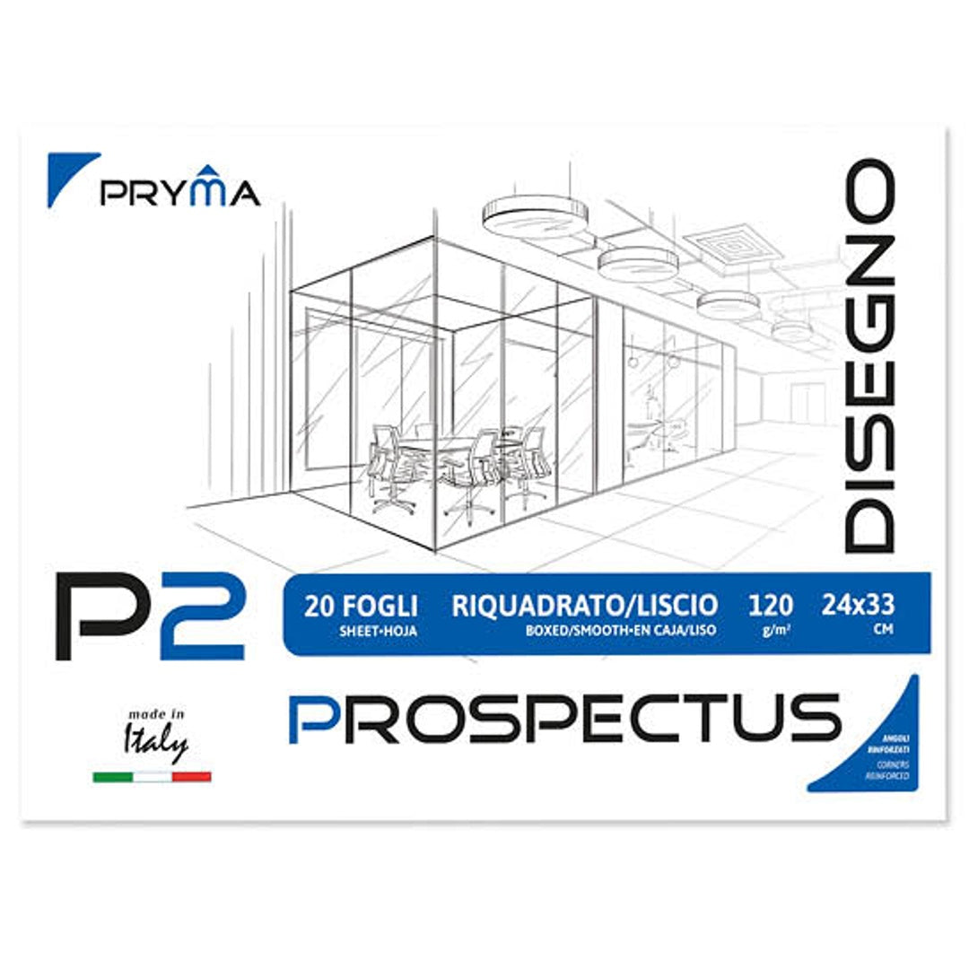 P2 Album da Disegno A4 – riquadrato liscia 120g/m²