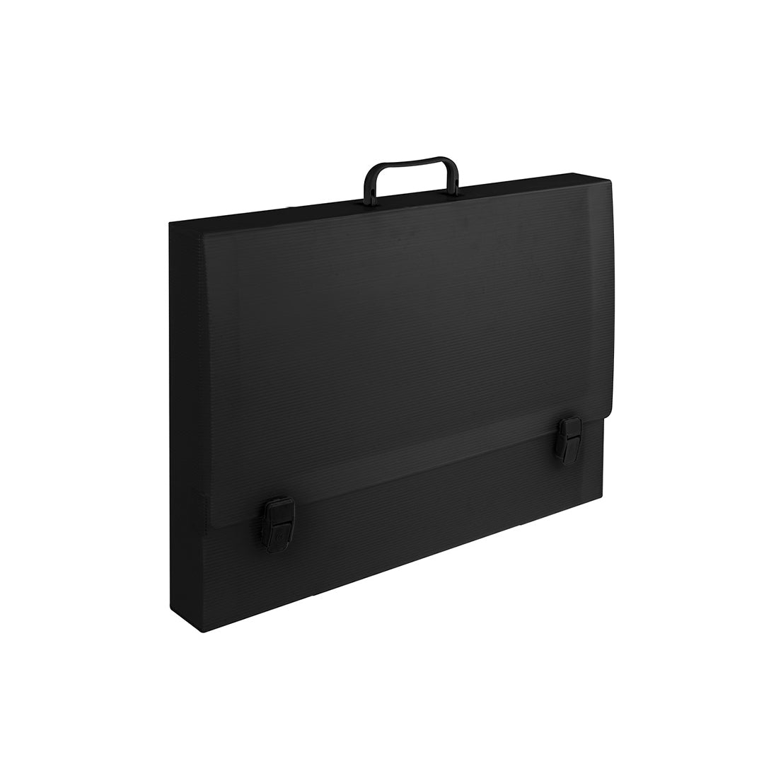 Valigetta con Manico Nera 2 Chiusure – 56x36x3.5