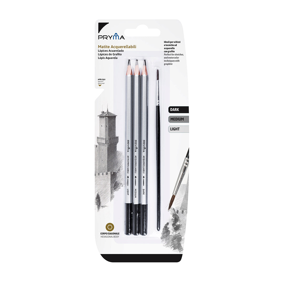 Set Matite Acquerellabili Con Brush 4 pz
