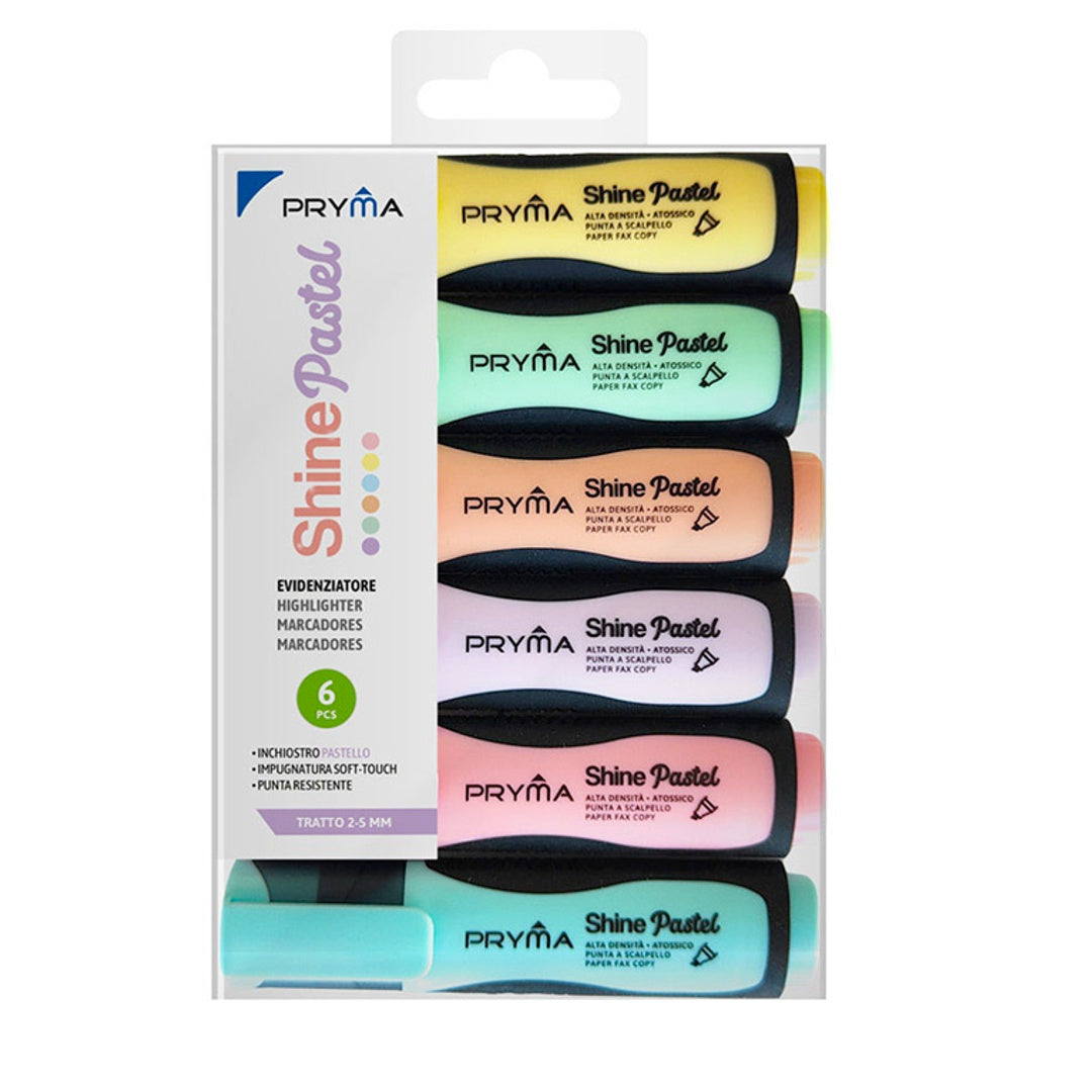 Evidenziatore Shine Set 6 Pezzi