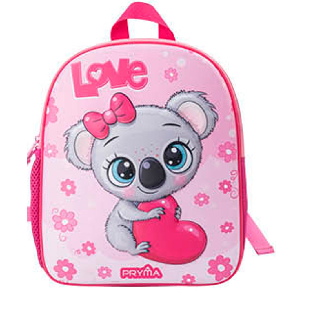 Zaino Spalla 3D Rilievo Soft Touch, Scuola Dell'Infanzia e Asilo (Bimba Koala)