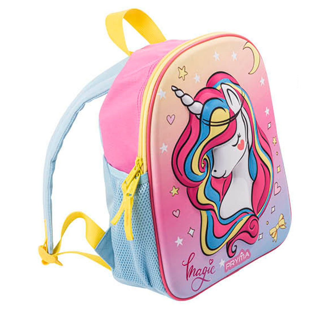 Zaino Spalla 3D Rilievo Soft Touch, Scuola Dell'Infanzia e Asilo (Bimba Unicorno)