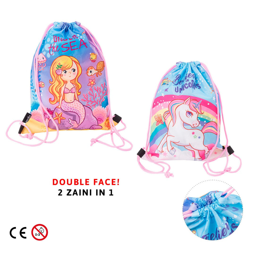 Zaino Sacco Double Face per Bambina