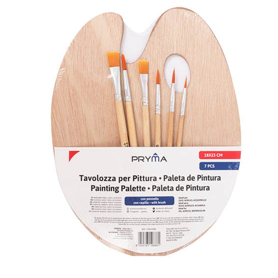 Tavolozza con 6 Pennelli