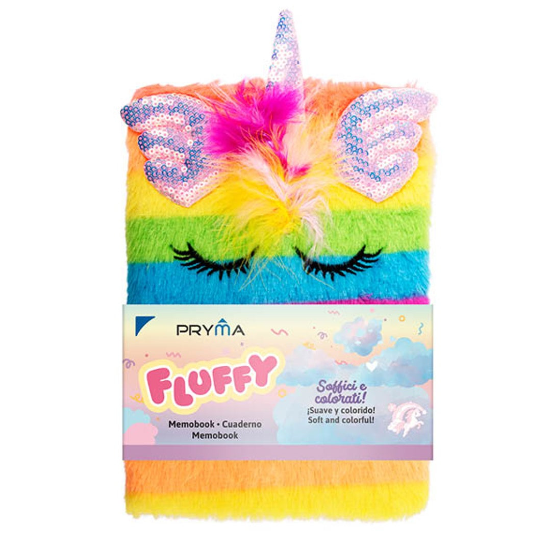 Linea Peluche Memobook A5 – Fantasia Unicorno Multicolore