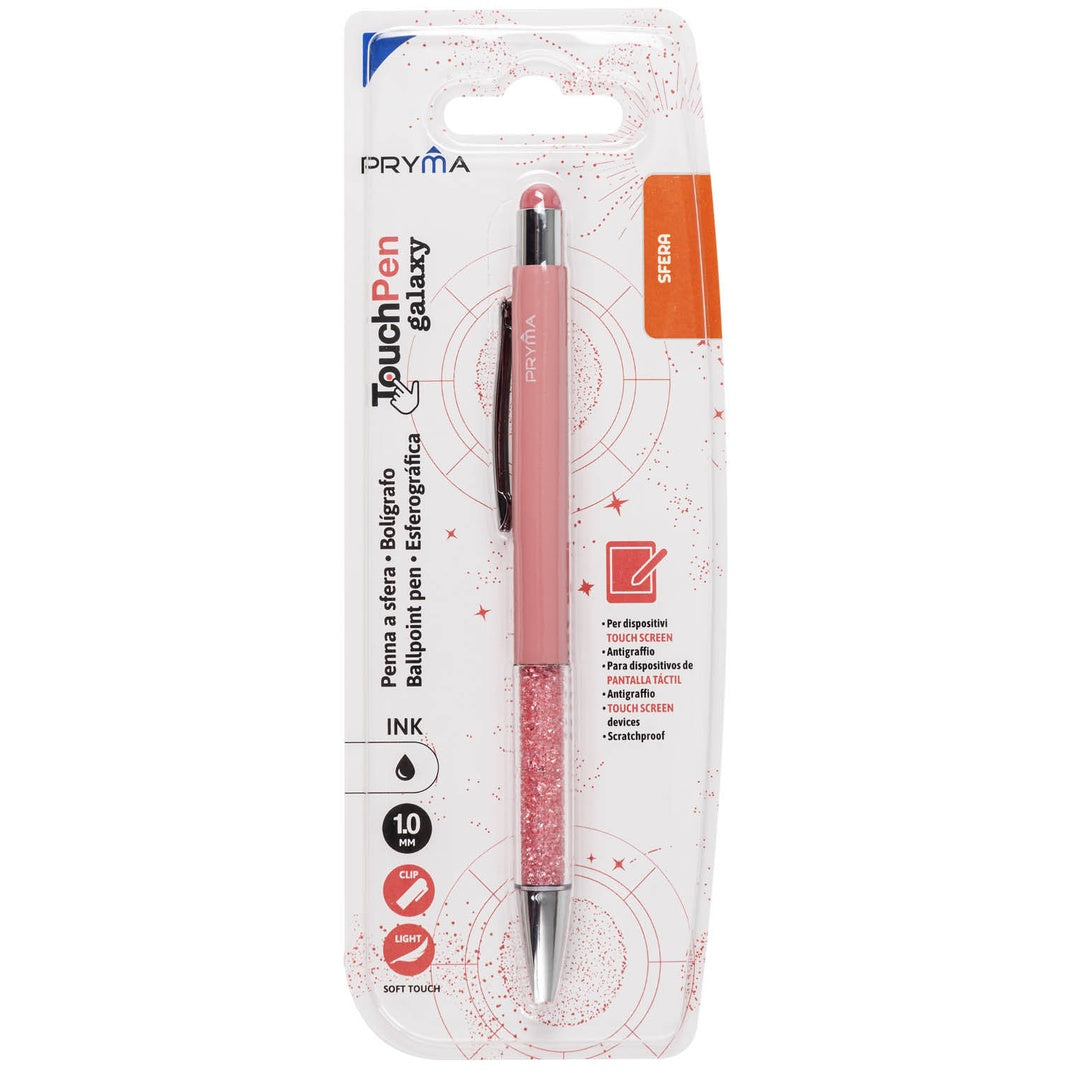 Penna Sfera Rosa Touch Screen 1mm Inchiostro Nero