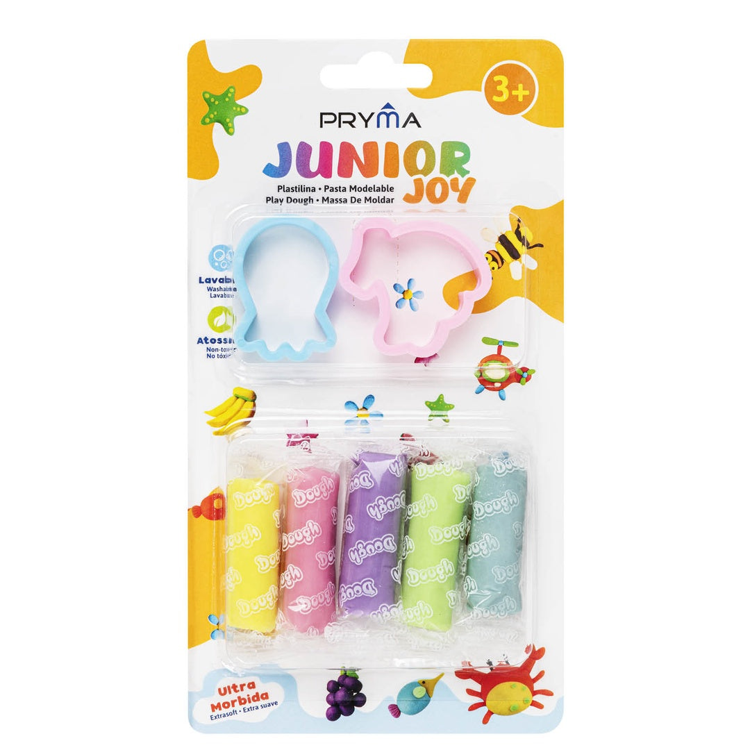 Junior Joy Plastilina per Bambini 5 Colori da con 2 Accessori Inclusi