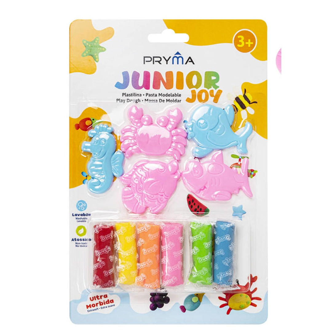 Junior Joy Plastilina per Bambini 6 Colori da con Accessori 5 Pezzi