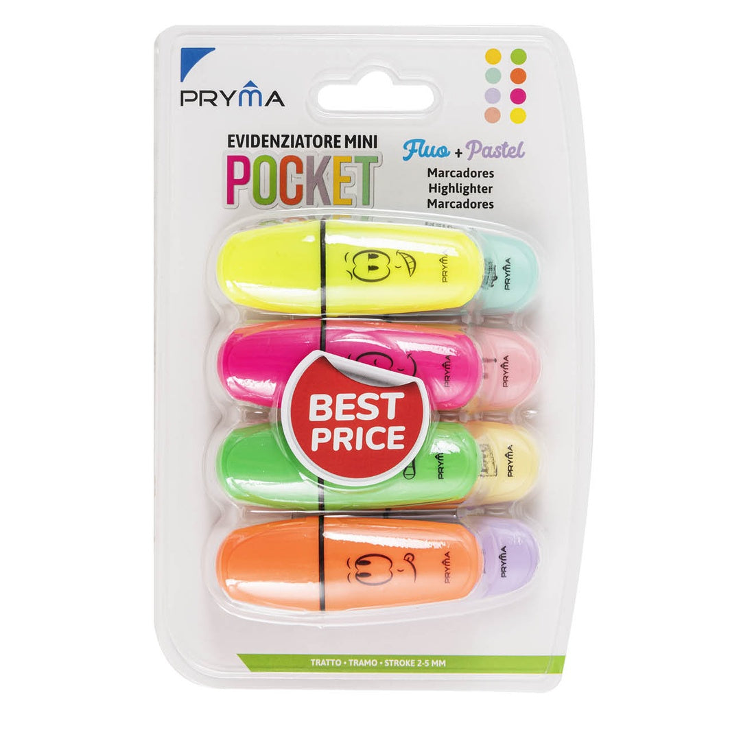 Evidenziatore Pocket Art Pastel Set 8 Pezzi