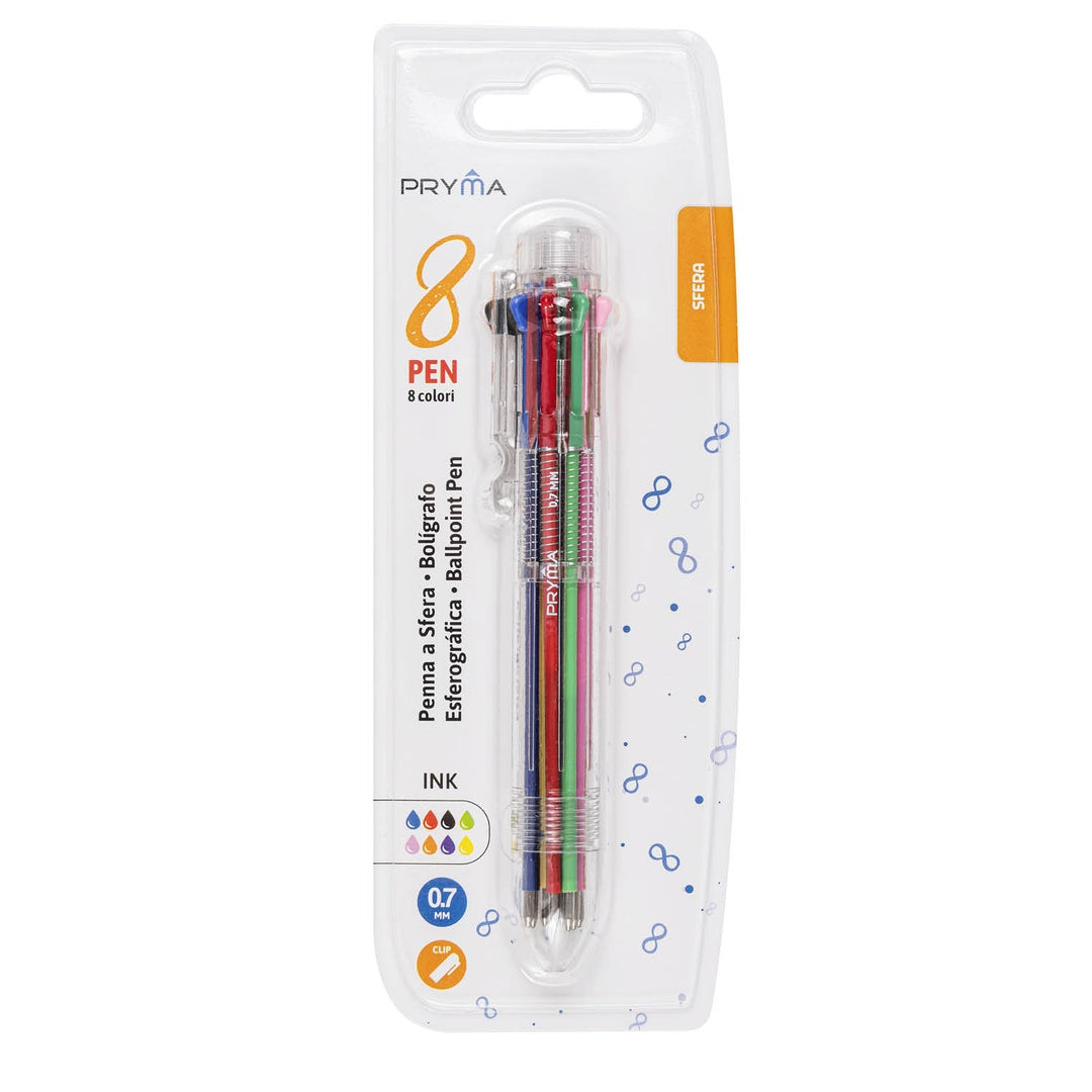 Penna a Sfera 8 in 1 0.7 mm