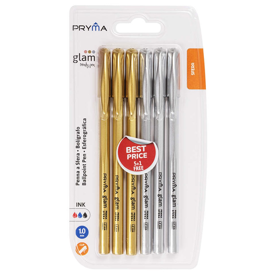 Penna Sfera Glam 1mm – Pezzi Blu Nero