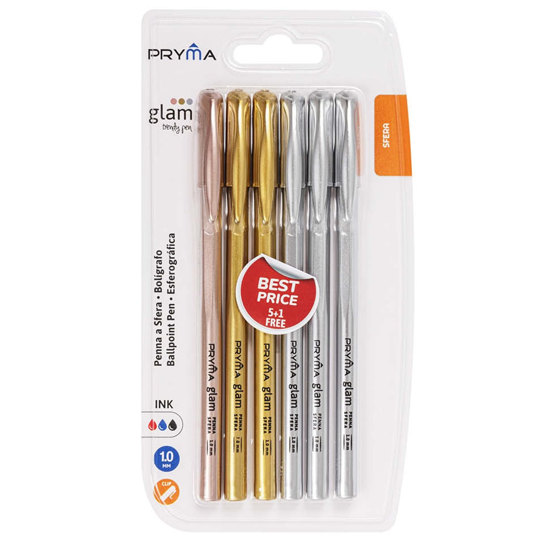 Penna Sfera Glam 1mm – Pezzi Rosso Blu