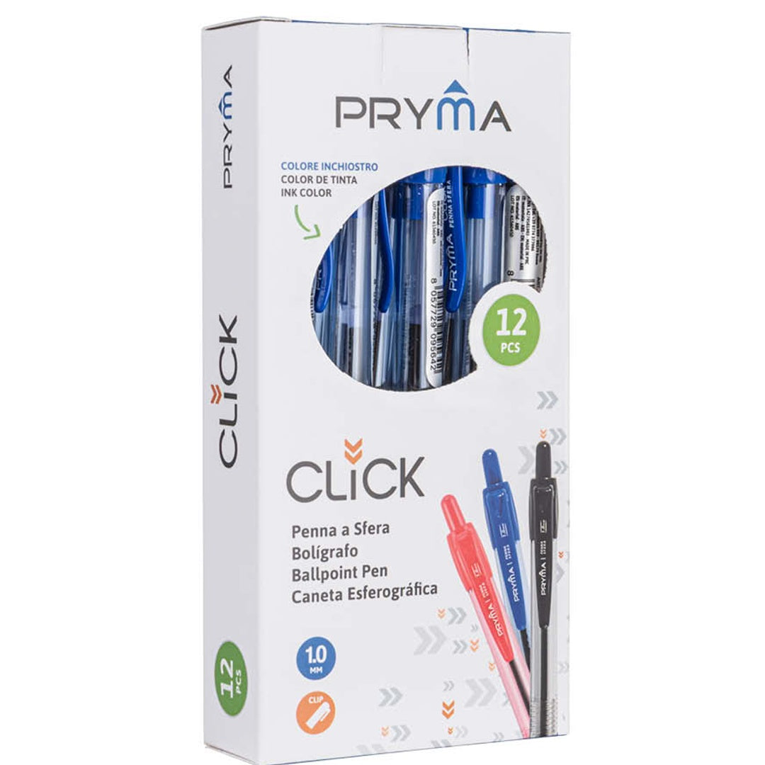 Penna a Sfera a Scatto Click 1 mm – Blu