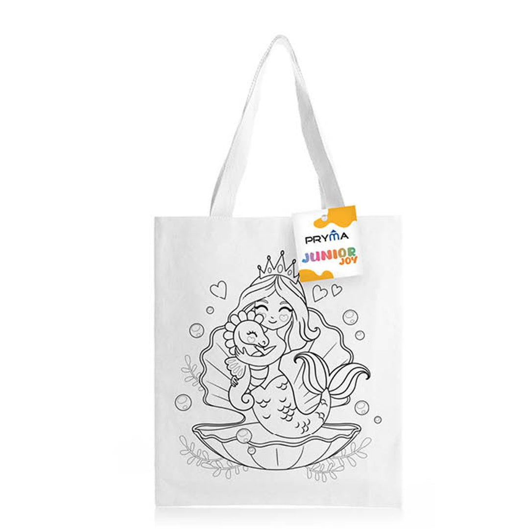 Borsa Shopper da Colorare per Bambine
