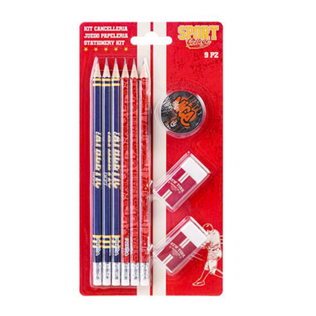 Kit Cancelleria 9 Pezzi Linea Sport